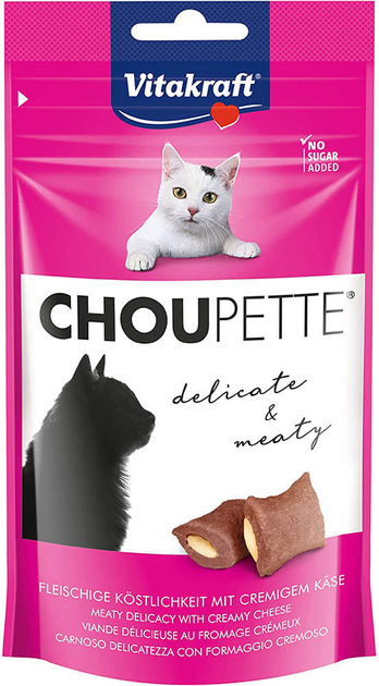 Ласощі для котів Vitakraft Choupette Cheese 40 г (4008239594662) - зображення 1
