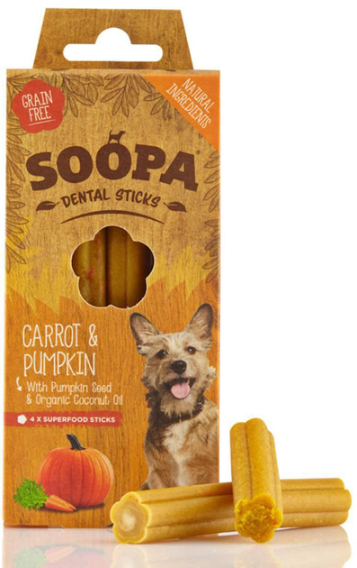 Patyczek dentystyczny dla psów Soopa Carrot and Pumpkin 100 g (5060289920036) - obraz 1
