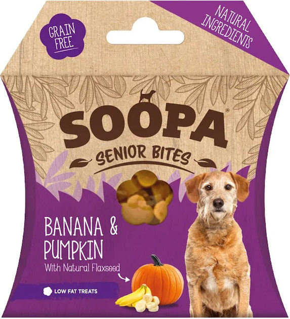 Smakołyk dla psów Soopa Senior Bites Banana and Pumpkin 50 g (5060289921064) - obraz 1