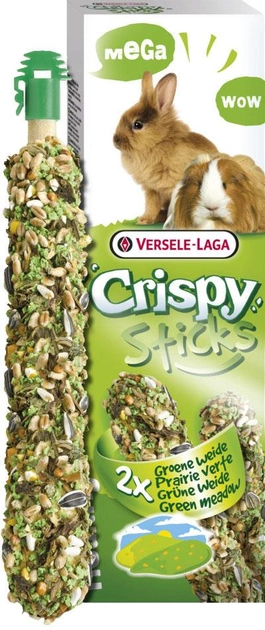Chrupiące patyczki dla królików i świnki morskiej Versele-Laga Mega Sticks Green Meadow 2 szt x 70 g (5410340620618) - obraz 2