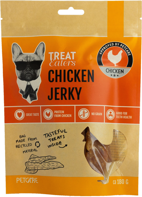Ласощі для собак Treateaters Chicken Jerky 180 г (5705833204032) - зображення 1