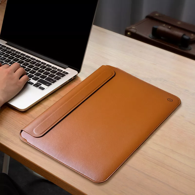 Чехол-папка WIWU Skin II Pro Series Sleeve for MacBook Air 15 2023 Brown - изображение 6