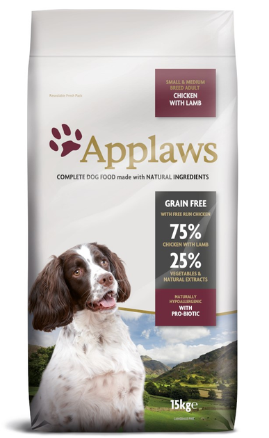 Karma sucha dla psów ras średnich Applaws S and M Breed Lamb 15 kg (5060333439316) - obraz 1