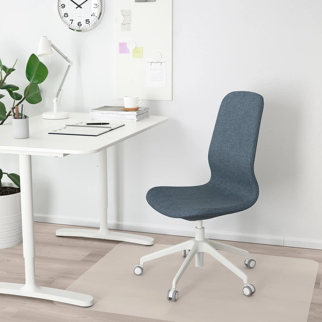 Конференц-стул IKEA ЛОНГФЬЄЛЬЛЬ, Гуннаред синій, білий, 292.525.11 - зображення 12