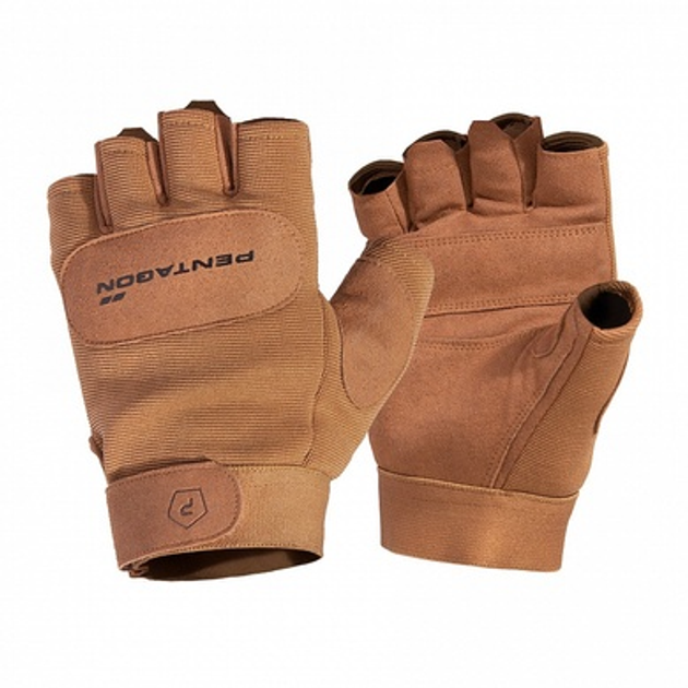 Перчатки тактические беспалые Pentagon Duty Mechanic 1/2 Gloves Coyote M - изображение 1
