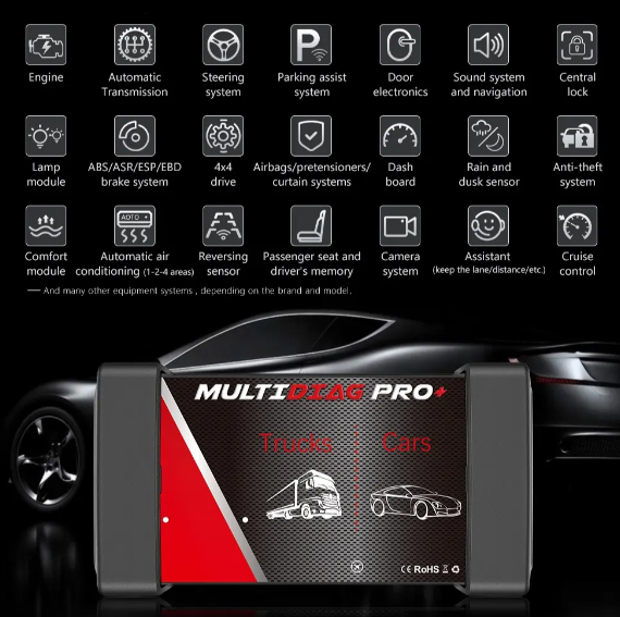 Профессиональный OBD2 сканер TCS Multidiag V3.0 Bluetooth двухплатный v2020.23 - изображение 4