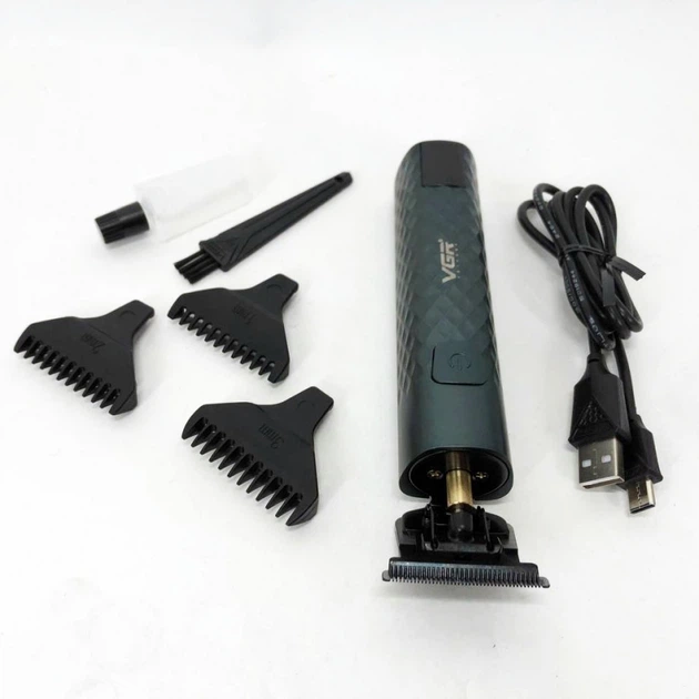 Машинка для стрижки VGR V-077 бездротова / USB / змінні насадки / триммер - зображення 5