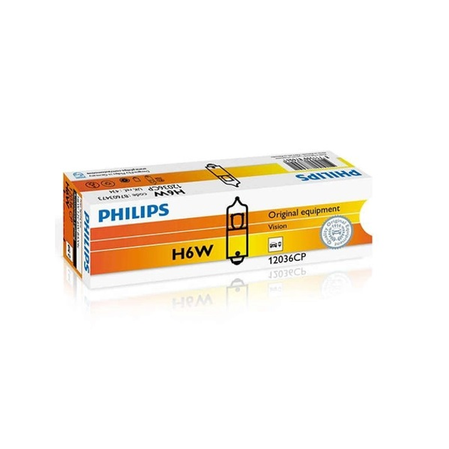 Галогенна лампа h6w 6w 12v PHILIPS, 12036CP - зображення 1