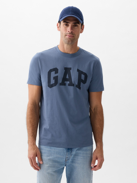 Футболка бавовняна довга чоловіча GAP 856659-02 XL Cиня (1200132704169) - зображення 1