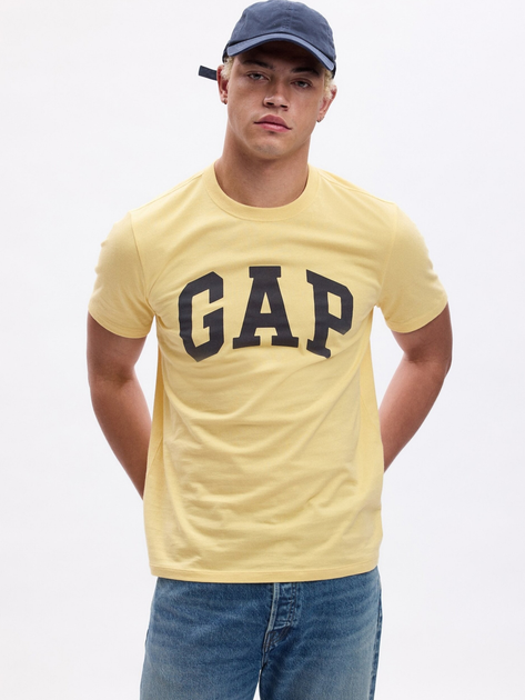 Koszulka bawełniana długa męska GAP 856659-09 L Żółta (1200132689688) - obraz 1