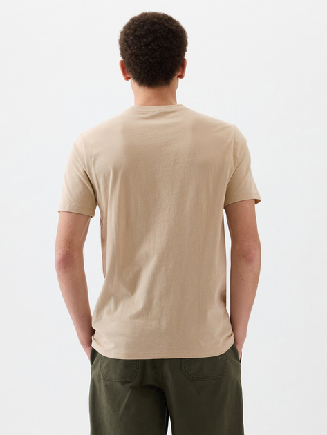 Koszulka bawełniana długa męska GAP 866779-00 S Beżowa (1200132693432) - obraz 2