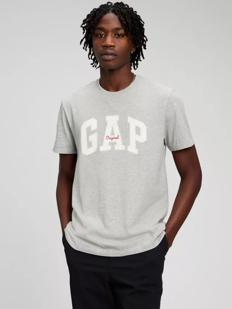 Футболка хлопковая длинная мужская GAP 471777-06 S Серая (1200048865336 ...