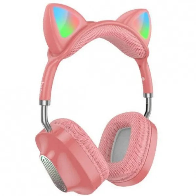 Беспроводные наушники с кошачьими ушками Hoco ESD13 Cat Ear Розовые ...