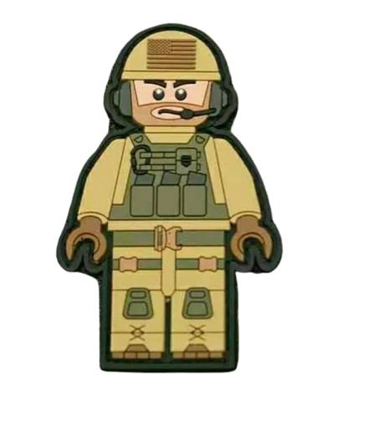 Шеврон патч "Лего солдат" на ліпучкі велкро - зображення 1