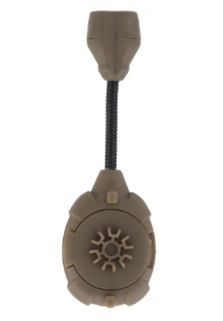 Тактический фонарик на шлем, 2 диода (белый+ ИК) Фонарь на каску армейский койот - изображение 2