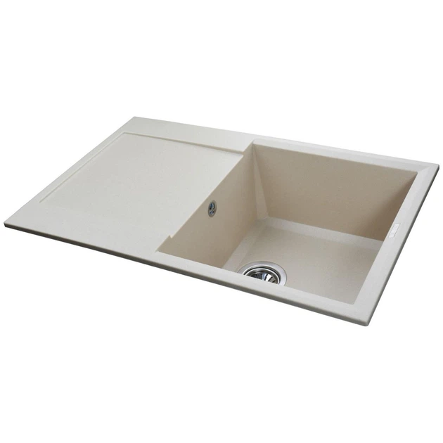Гранітна мийка Globus Lux KOMO слонова кость 790х500 - зображення 2