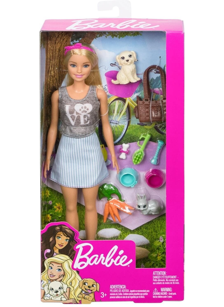  Lalka Mattel Barbie ze zwierzątkami (0887961615418) - obraz 1