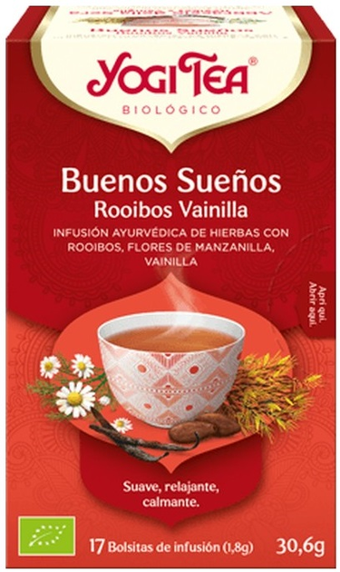 Herbata Yogi Tea Buenos Suenos Rooibos 17 torebek x 1.8 g (4012824402256) - obraz 1