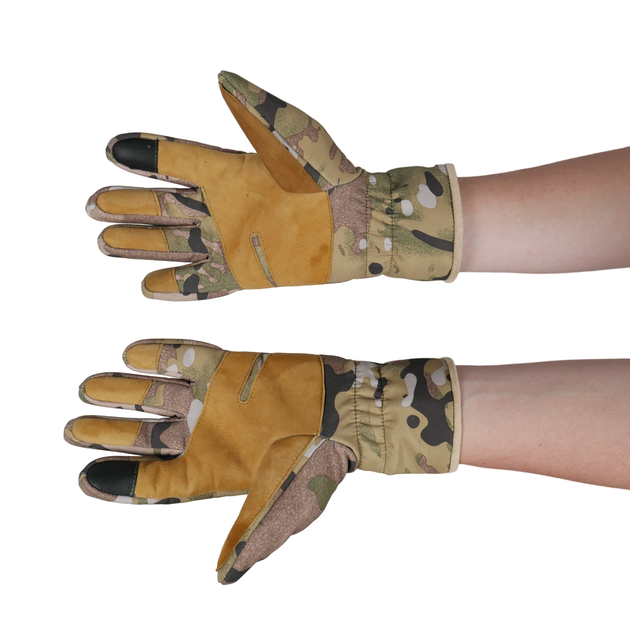 Тактические зимние перчатки Softshell мультикам - изображение 2