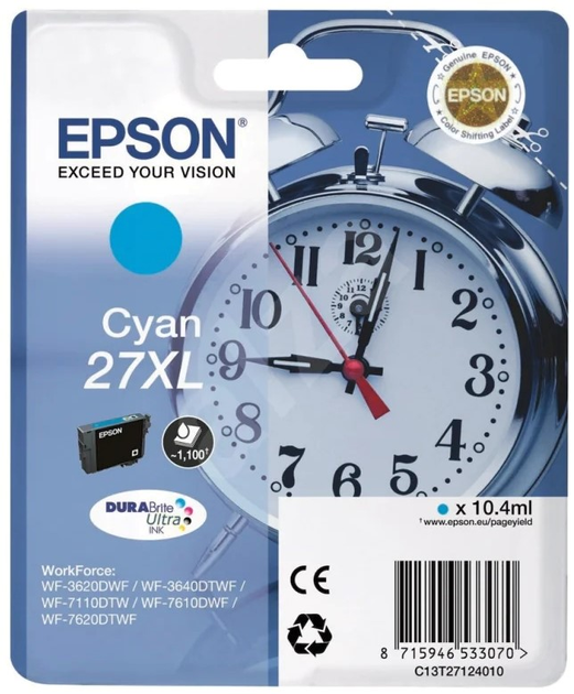 Картридж Epson 27XL Cyan (C13T27124010) - зображення 1