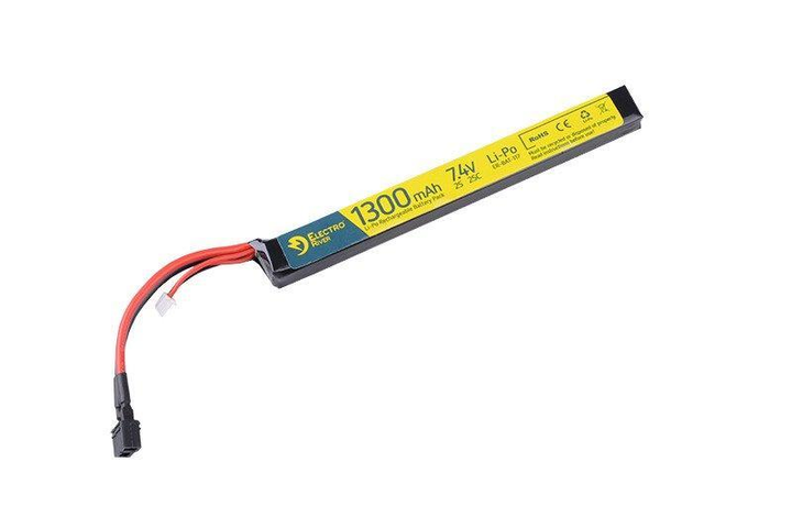 Аккумулятор LiPo 7,4V 1300mAh 25/50C T-connect (DEANS) [ElectroRiver] (для страйкбола) - изображение 1