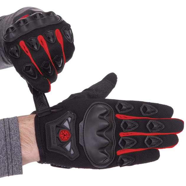Мотоперчатки SCOYCO MC29 размер XXL Black-Red - изображение 2