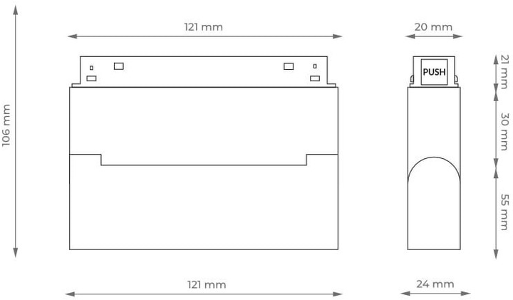 Reflektor szynowy magnetyczny liniowy regulowany DPM M-Line 6 W czarny (MTL-ZDSP-6W-B) - obraz 5