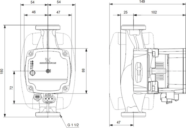 Циркуляційний насос Grundfos ALPHA1 L 25-60 180 (99160584) (5712607862787) - зображення 4