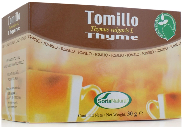 Чай Soria Natural Tomillo 20 пакетиків (8422947030742) - зображення 1