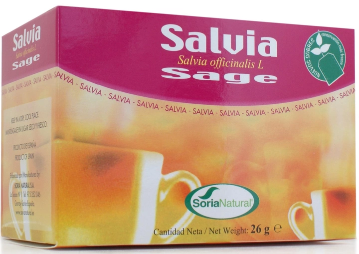 Чай Soria Natural Salvia 30 г 20 пакетиков (8422947030698) - изображение 1