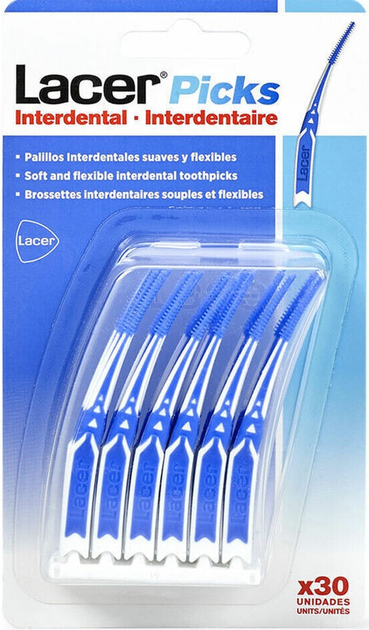 Міжзубні щітки Lacer Picks Interdental Brushes 30 шт (8430340049421) - зображення 1