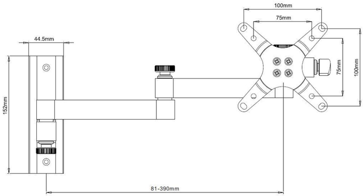 Настінне кріплення Techly ICA-LCD-104 Silver (8057685301481) - зображення 2