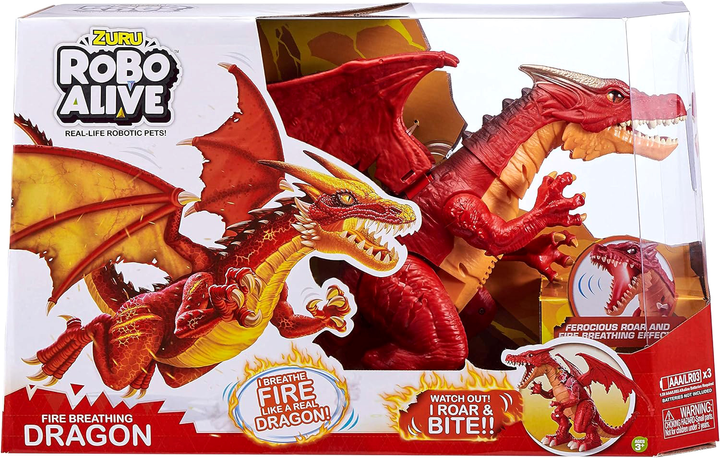 Інтерактивний дракон Robo Alive Zuru Красный (5713396201023) - зображення 1