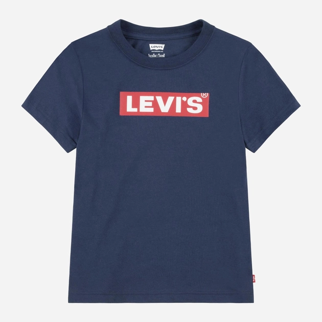 Дитяча футболка для хлопчика Levi's 8EJ764-C8D 122-128 см (8A) Темно-синя (3666643026011) - зображення 1