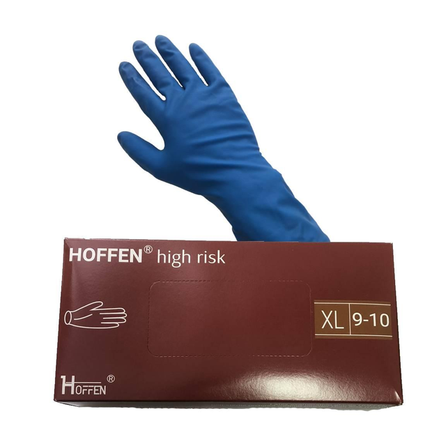 Рукавички High Risk Hoffen латексні підвищеної міцності XL 50 шт (25 пар) - зображення 1