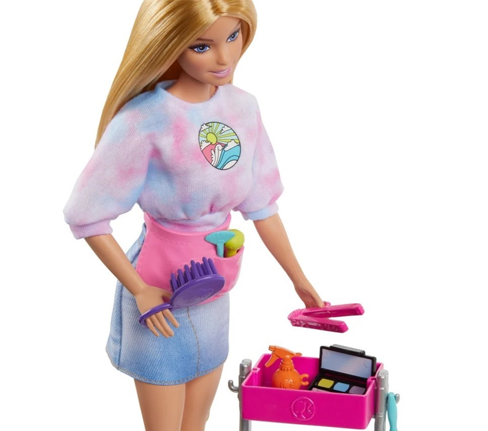 Lalka z akcesoriami Barbie Malibu Stylistka z pieskiem (0194735143429) - obraz 4