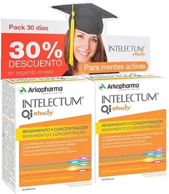 Дієтична добавка Intelectum Study Pack 2 x 30 капсул (8428148455544) - зображення 1