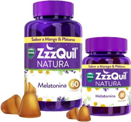 Дієтична добавка Zzzquil Natura Melatonin Mango & Banana Flavour 60 + 30 шт (8006540957073) - зображення 1