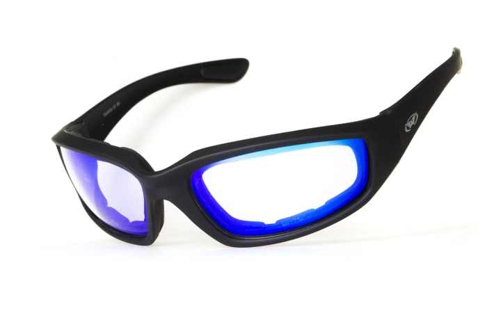 Очки защитные фотохромные Global Vision KickBack Photochromic (G-Tech™ blue) Anti-Fog, фотохромные синие зеркальные - изображение 1