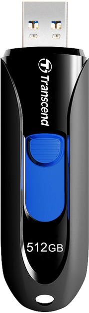 Флеш пам'ять USB Transcend JetFlash 790 512GB USB 3.1 Black/Blue (TS512GJF790K) - зображення 1