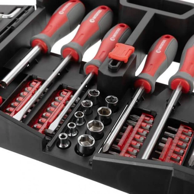 Набор отверток с комплектом насадок и головок 63 ед. INTERTOOL VT-3363 - изображение 4