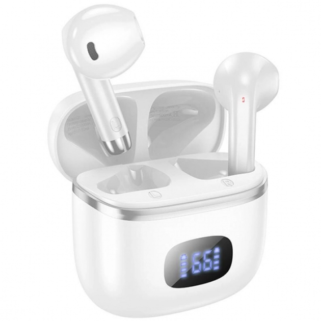 Наушники беспроводные вкладыши Bluetooth HOCO EQ1 Music guide true wireless BT 5.3 Белые - Фото 1 Наушники беспроводные вкладыши Bluetooth HOCO EQ1 Music guide true wireless BT 5.3 Белые - изображение 1
