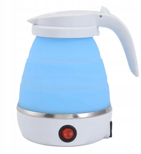 Электрочайник дорожный силиконовый 0,6л 600W 220V Travelling Folding Kettle WGZ-011 Синий (2711) - изображение 2