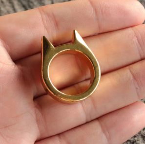 Кольцо золотистое «Кошачьи ушки» для самозащиты бижутерия Fashion Jewerly Размер 20 Cool Cat кольцо (II) 26426 - изображение 2