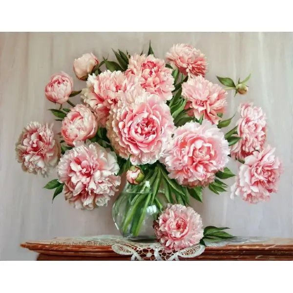 Алмазная мозаика Пионы в вазе 40х50 см ColorArt SP002 - изображение 2