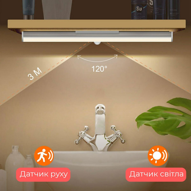 Светодиодная лампа с датчиком движения 297 мм SW-00001438 - изображение 2