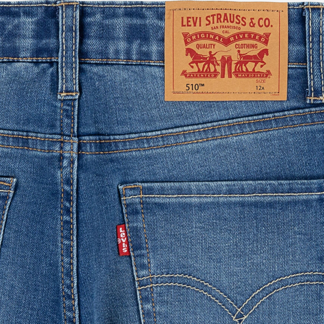Підліткові джинси для хлопчика Levi's Lvb-510 Skinny Fit Everyday Performance Jeans 9EC758-M8R 146-152 см Сині (3665115329780) - зображення 9