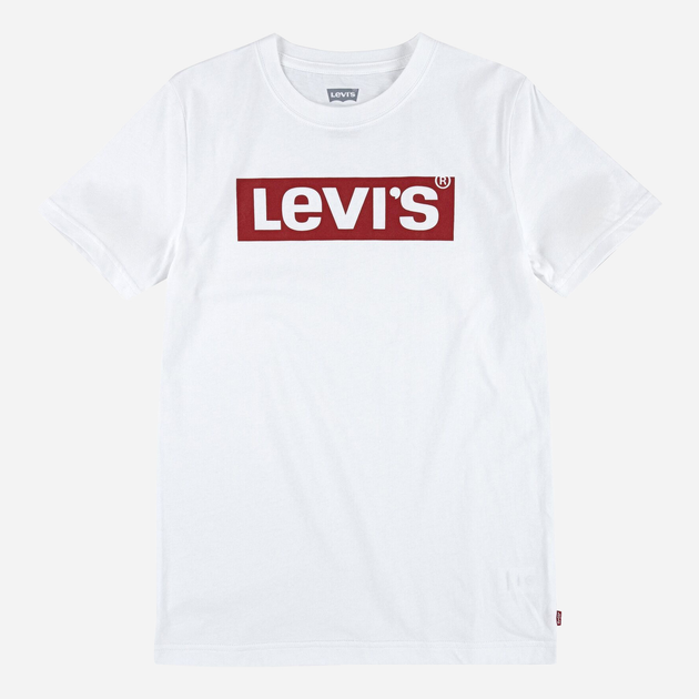 Koszulka młodzieżowa chłopięca Levi's Lvb Short Sleeve Graphic Tee Shirt 9EE551-001 146-152 cm Biała (3665115674170) - obraz 1