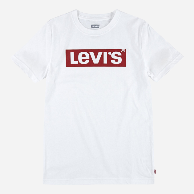 Koszulka chłopięca Levi's Lvb Short Sleeve Graphic Tee Shirt 9EE551-001 158-164 cm Biała (3665115674163) - obraz 1