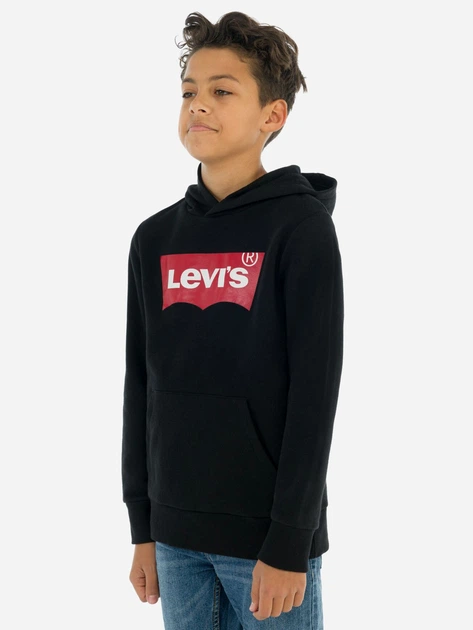 Bluza z kapturem chłopięca Levi's Lvb-Batwing Screenprint Hoodie 9E8778-023 134-140 cm Czarna (3665115194739) - obraz 3